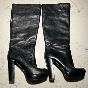 Vince Camuto Black Leather Boots - size 7. LIKE NEW!